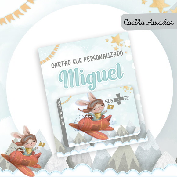 Arquivo Digital Cartão Sus Coelho Aviador #2373