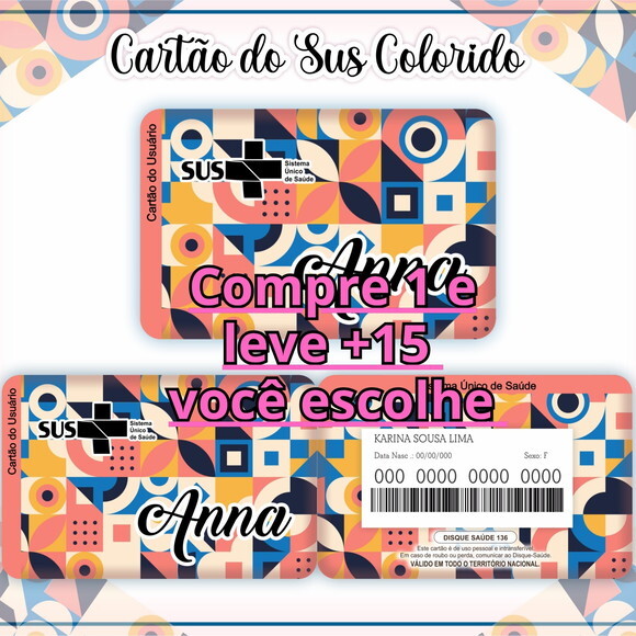 Arquivo Digital Cartão Sus Colorido #5283