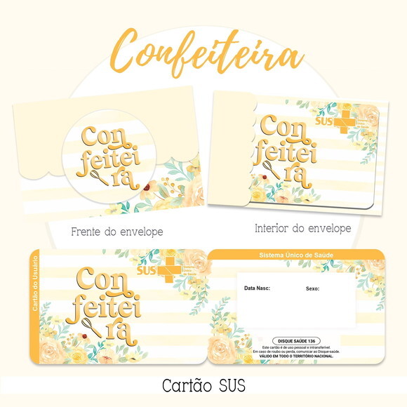 Arquivo Digital Cartão Sus Confeiteira #2126