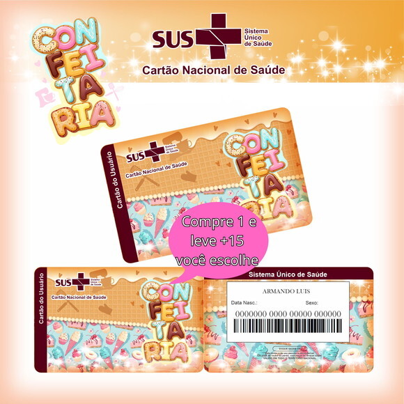 Arquivo Digital Cartão Sus Confeitaria #2617