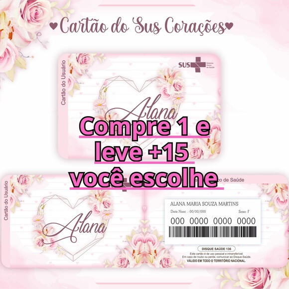 Arquivo Digital Cartão Sus Coração #623