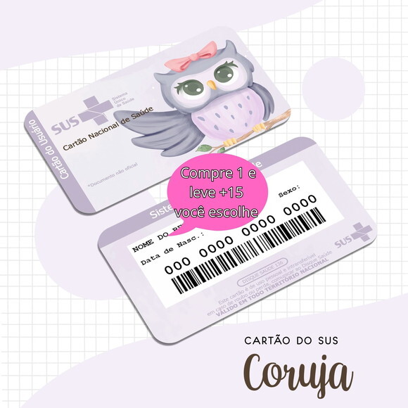 Arquivo Digital Cartão Sus Coruja #1658