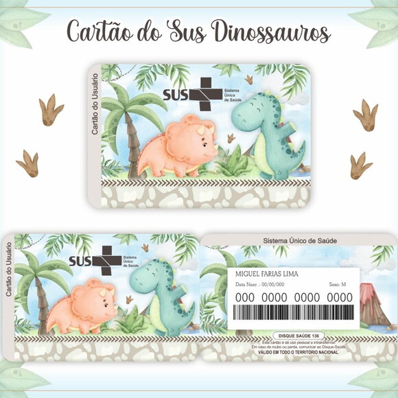 Arquivo Digital Cartão Sus Dino #621