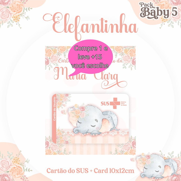Arquivo Digital Cartão Sus Elefantinha #2232