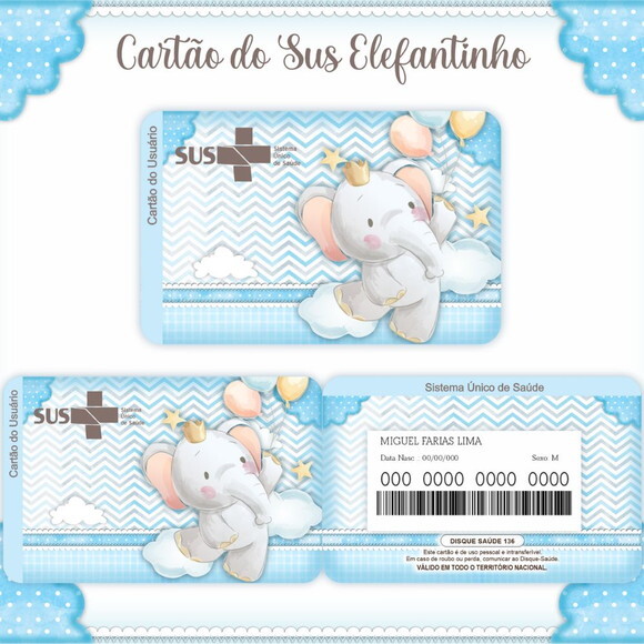 Arquivo Digital Cartão Sus Elefante#625