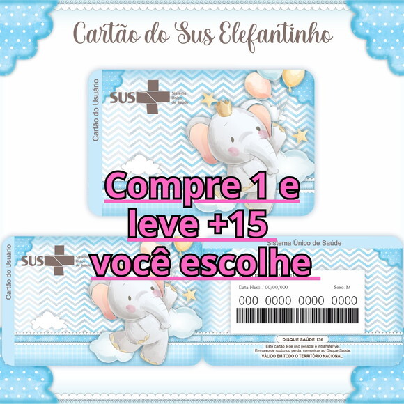 Arquivo Digital Cartão Sus Elefante#625