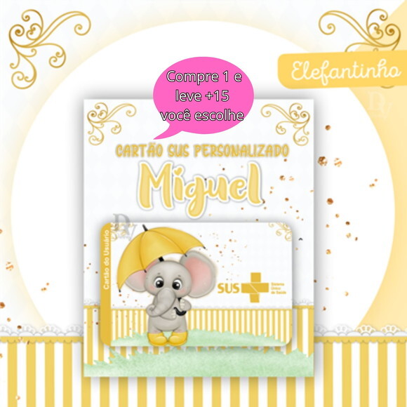 Arquivo Digital Cartão Sus Elefantinho #2506