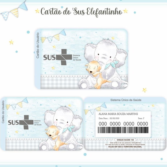 Arquivo Digital Cartão Sus Elefantinho #987