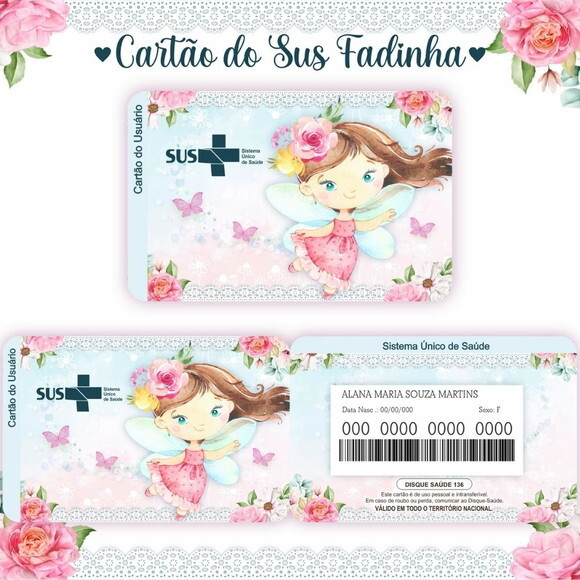 Arquivo Digital Cartão Sus Fadinha #982