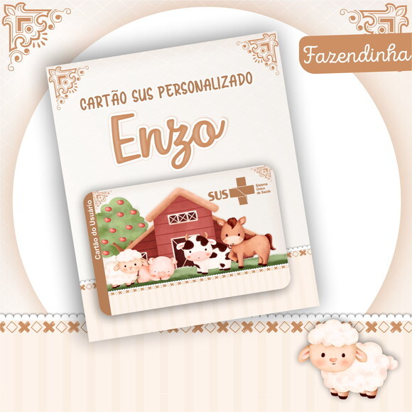 Arquivo Digital Cartão Sus Fazendinha #2448