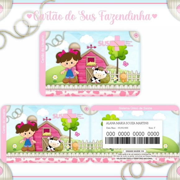 Arquivo Digital Cartão Sus Fazendinha #985