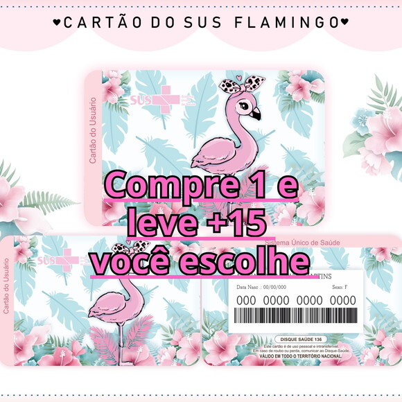 Arquivo Digital Cartão Sus Flamingo #1758