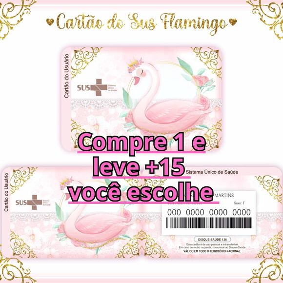 Arquivo Digital Cartão Sus Flamingos #984