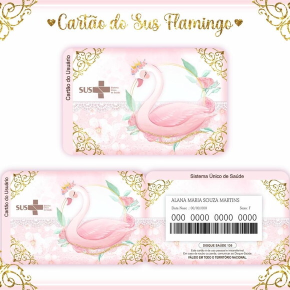 Arquivo Digital Cartão Sus Flamingos #984