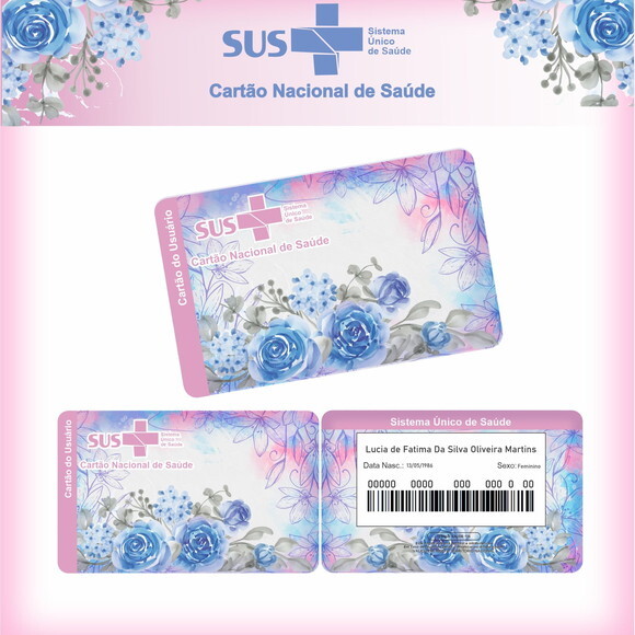 Arquivo Digital Cartão Sus Floral #2605