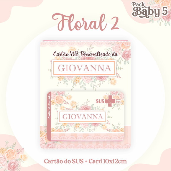 Arquivo Digital Cartão Sus Floral #2236