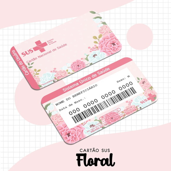 Arquivo Digital Cartão Sus Floral Ii #1666