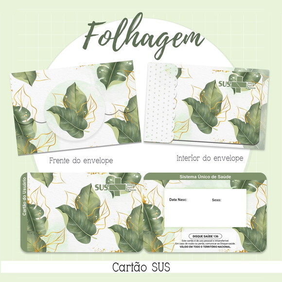 Arquivo Digital Cartão Sus Folhagem #2135