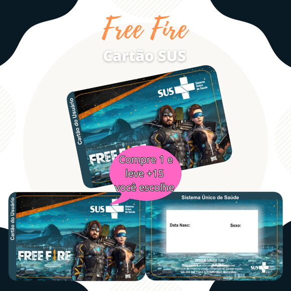 Arquivo Digital Cartão Sus Free Fire #1896