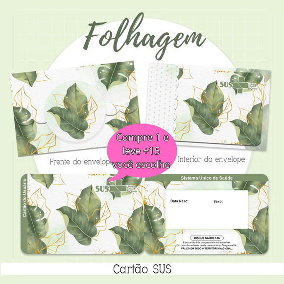 Arquivo Digital Cartão Sus Folhagem #2135