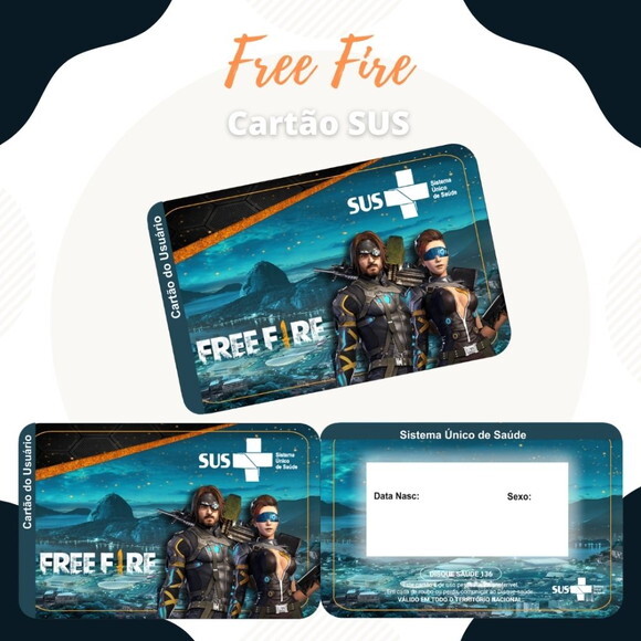 Arquivo Digital Cartão Sus Free Fire #1896