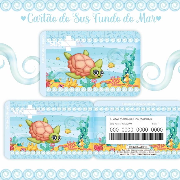Arquivo Digital Cartão Sus Fundo do Mar #980