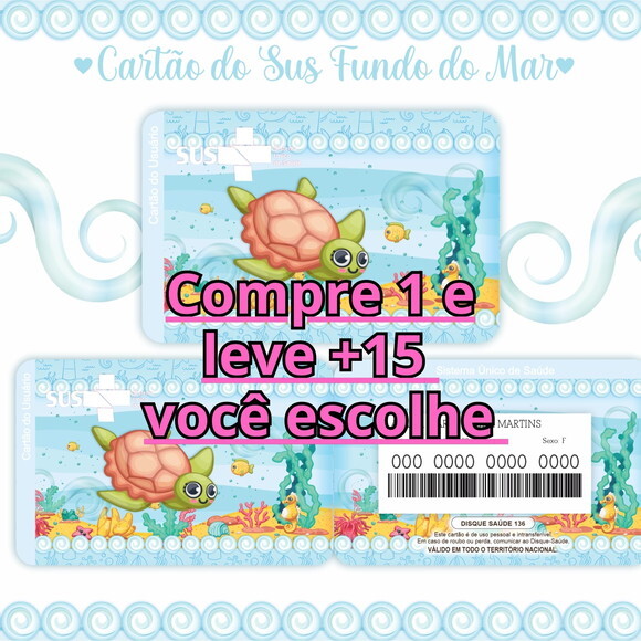 Arquivo Digital Cartão Sus Fundo do Mar #980