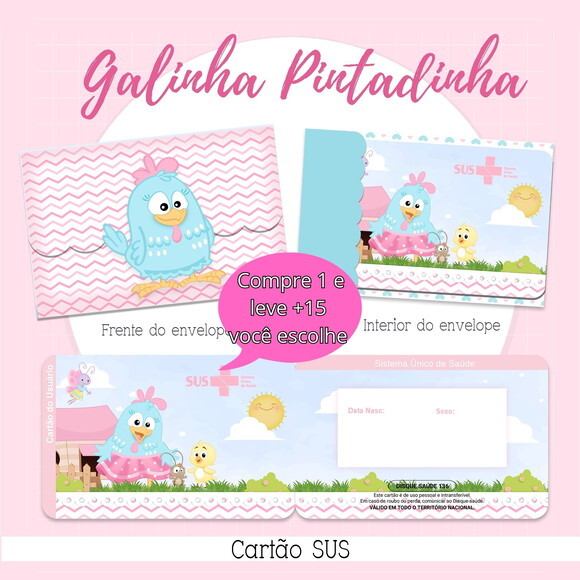 Arquivo Digital Cartão Sus Galinha Pitadinha #2137