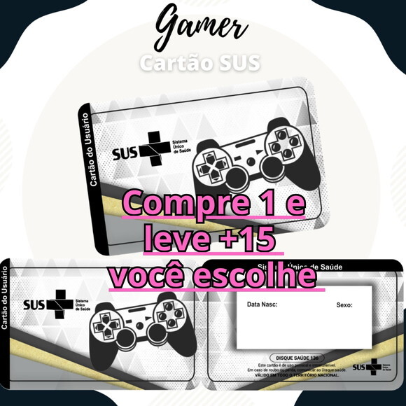 Arquivo Digital Cartão Sus Gamer #1890