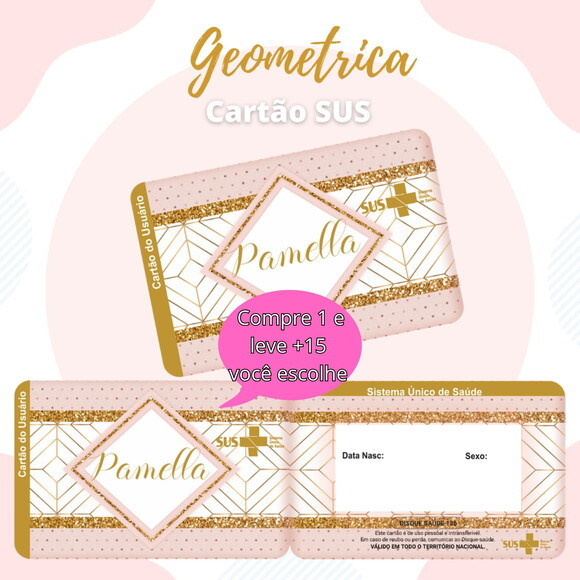 Arquivo Digital Cartão Sus Geométrica Feminina #1893