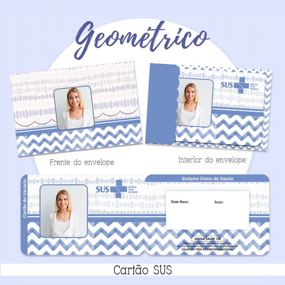 Arquivo Digital Cartão Sus Geométrico #2138