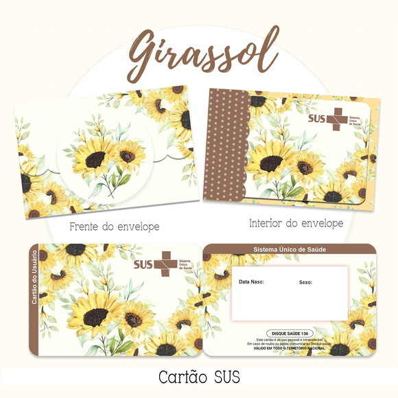 Arquivo Digital Cartão Sus Girassol #2139