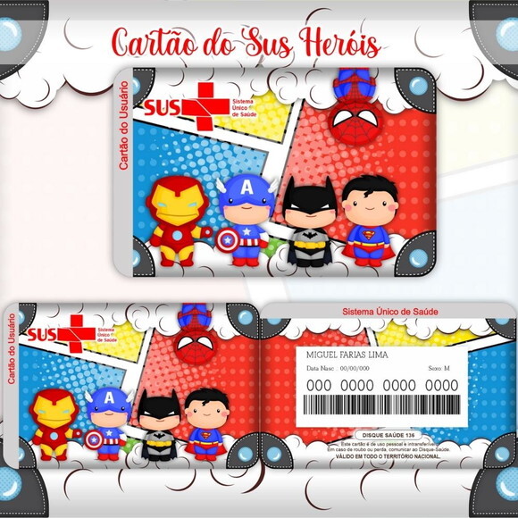 Arquivo Digital Cartão Sus Heróis #976
