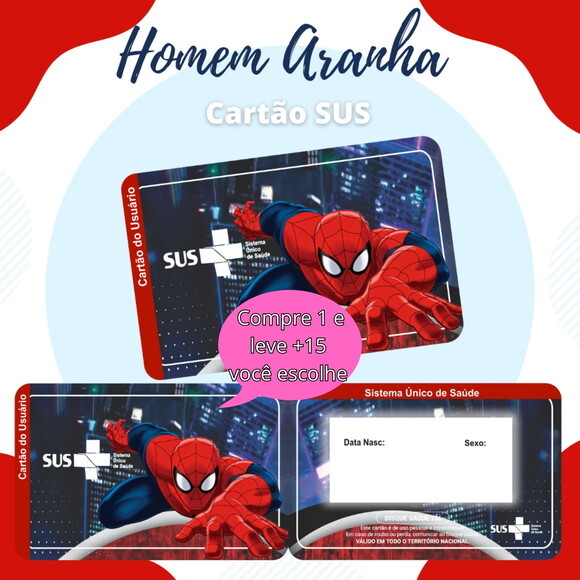 Arquivo Digital Cartão Sus Homem Aranha #1891