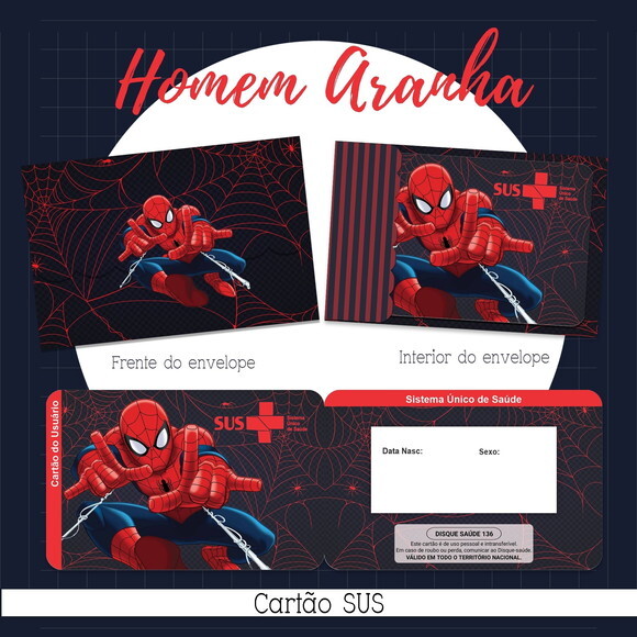 Arquivo Digital Cartão Sus Homem Aranha #2141