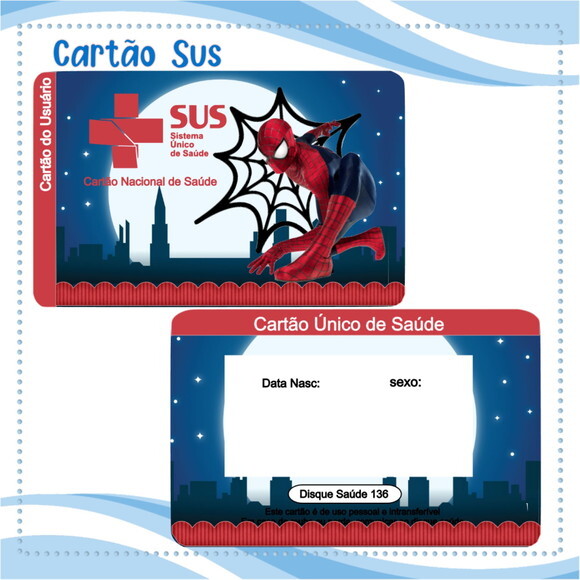 Arquivo Digital Cartão Sus Homem Aranha #02025