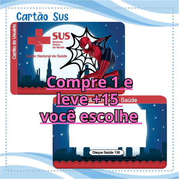 Arquivo Digital Cartão Sus Homem Aranha #02025
