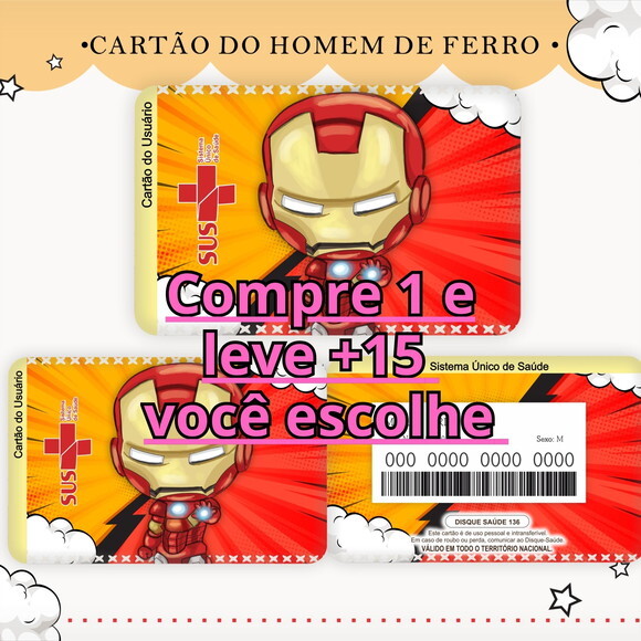 Arquivo Digital Cartão Sus Homem de Ferro #1752