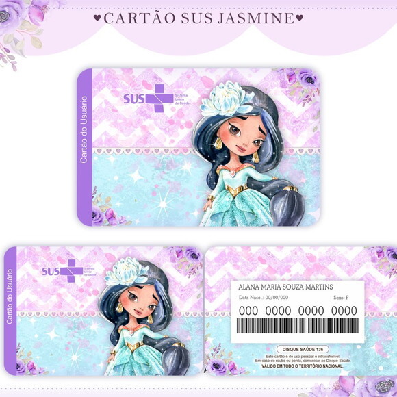 Arquivo Digital Cartão Sus Jasmine #996