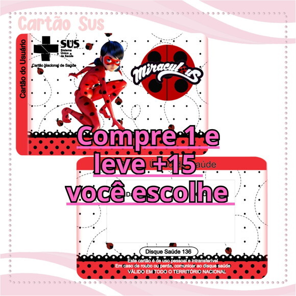 Arquivo Digital Cartão Sus Joaninha #2027
