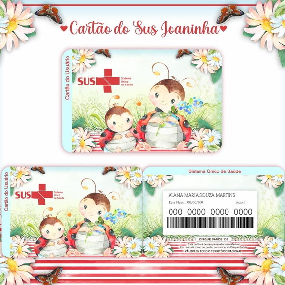 Arquivo Digital Cartão Sus Joaninha #971