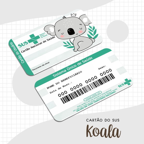Arquivo Digital Cartão Sus Koala #1677