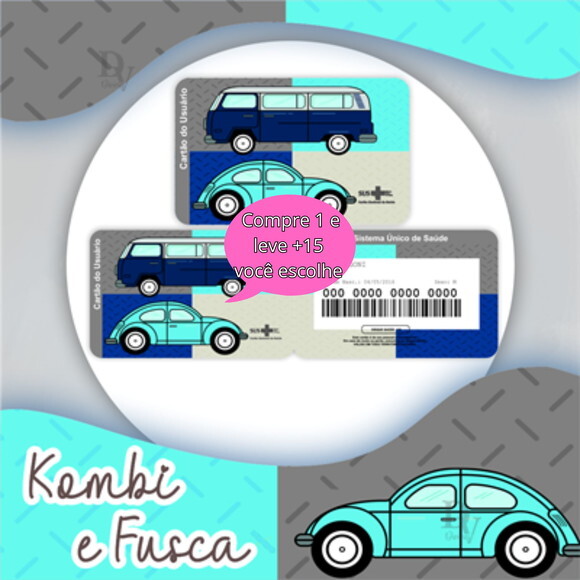 Arquivo Digital Cartão Sus Kombi e Fusca #5315