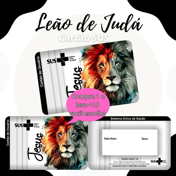 Arquivo Digital Cartão Sus Leão de Judá #1885