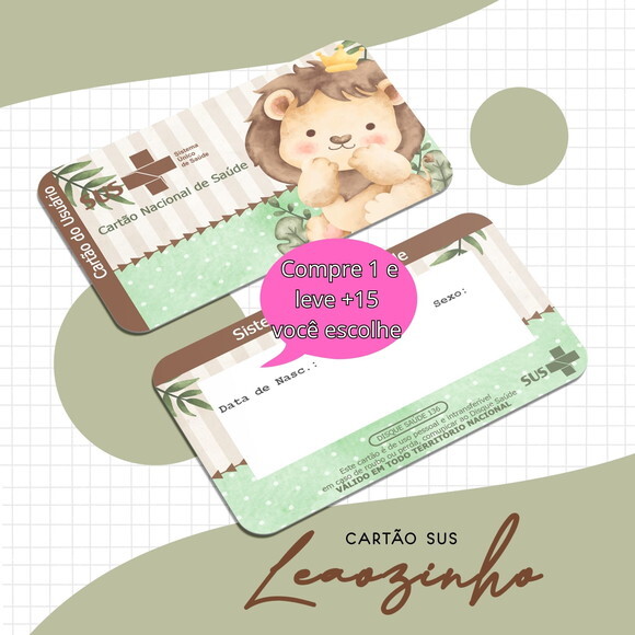 Arquivo Digital Cartão Sus Leãozinho #1679