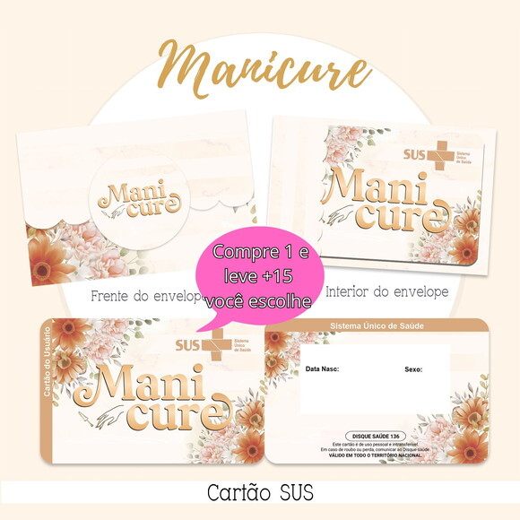 Arquivo Digital Cartão Sus Manicure #2147