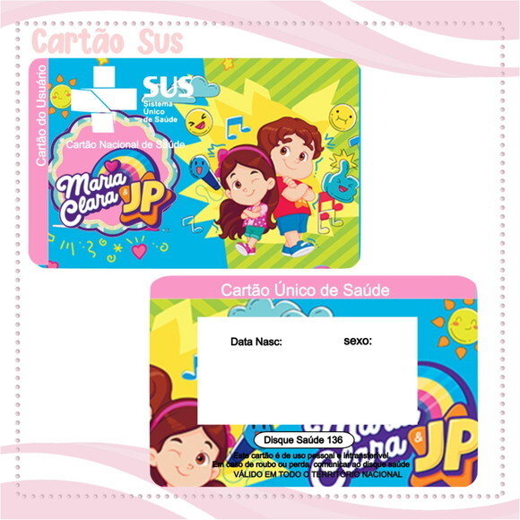 Arquivo Digital Cartão Sus Maria Clara e Jp #2028