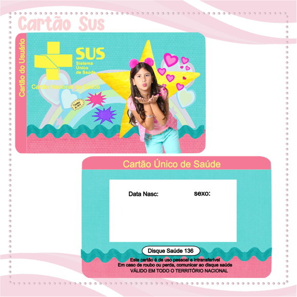 Arquivo Digital Cartão Sus Maria Clara #2029