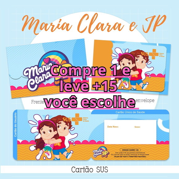 Arquivo Digital Cartão Sus Maria Clara e Jp #2148