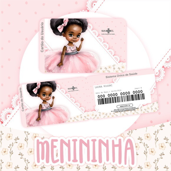 Arquivo Digital Cartão Sus Menina #2790